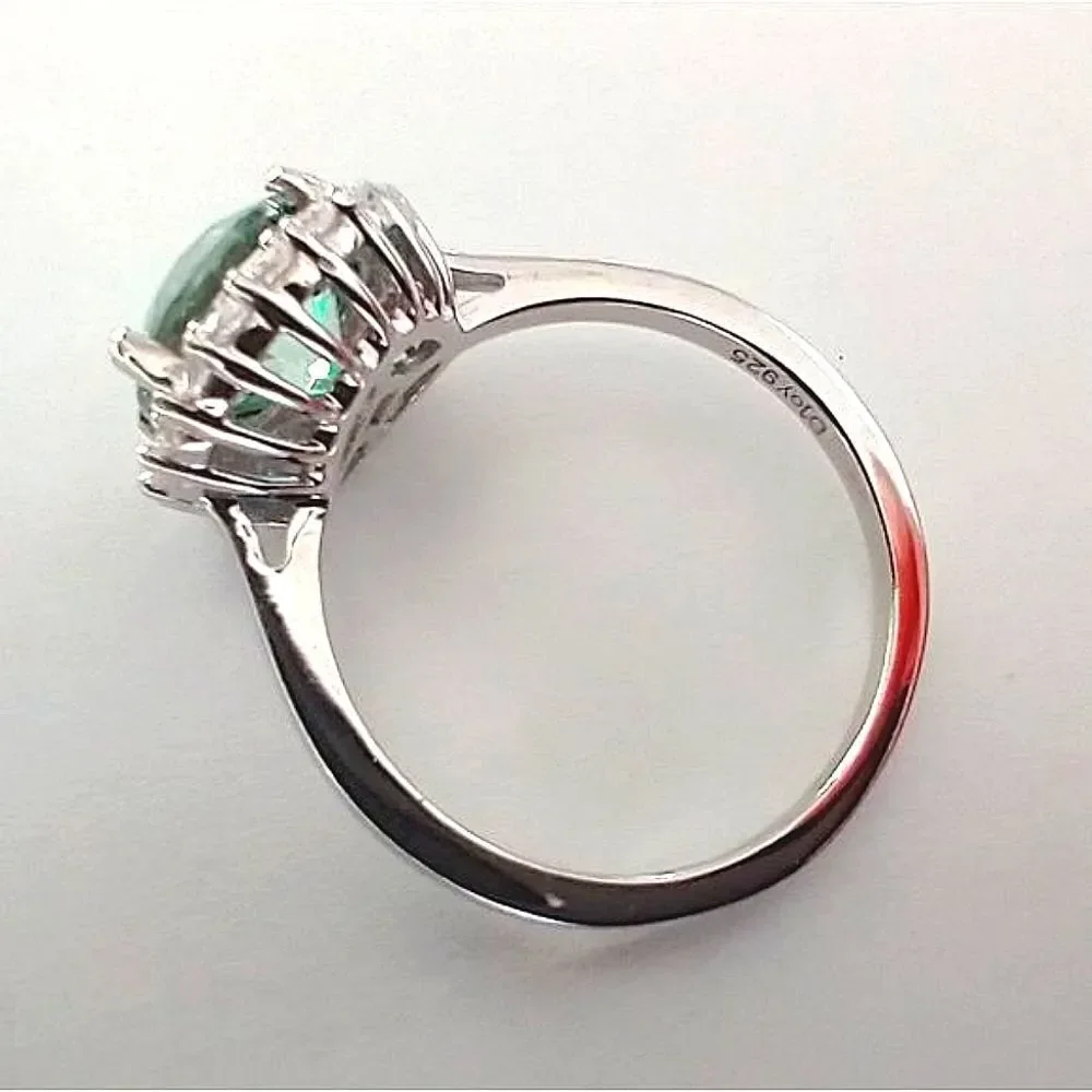 Zirconia Halo Ring